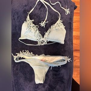 Green fringe Victoria secret swim suit